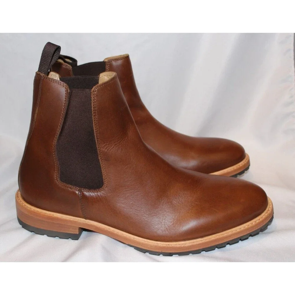 Nisolo Men's Brown Marco Everyday Chelsea‎ Leather Boots $268 NEW